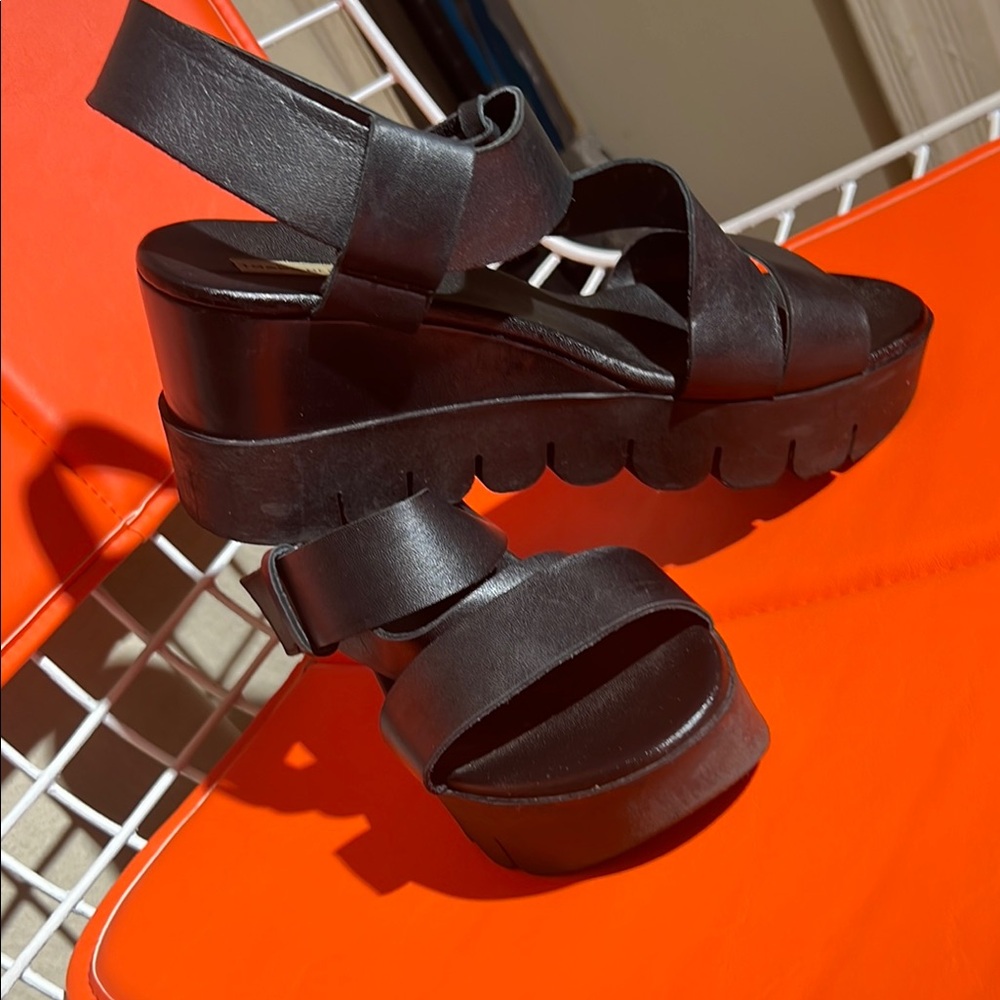 Black Strappy Leather Sandals